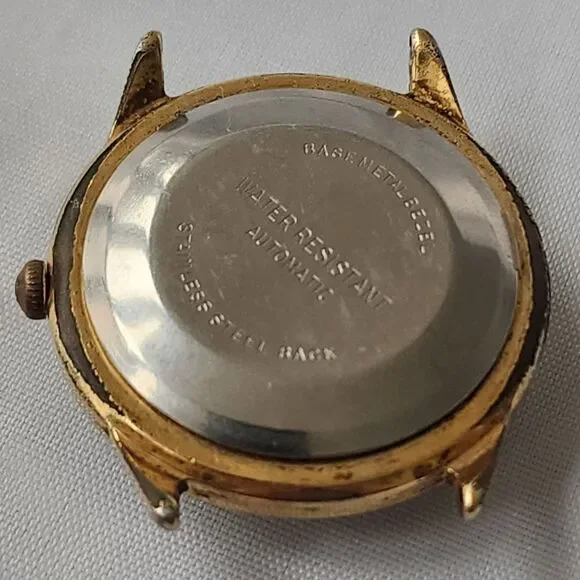 Timex Automatic Vintage Water Resistant Day Date Watch Gold‎ Tone Classic Mens